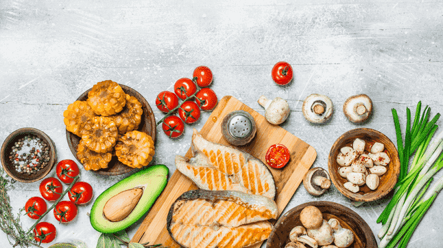 Healthy vibrant foods