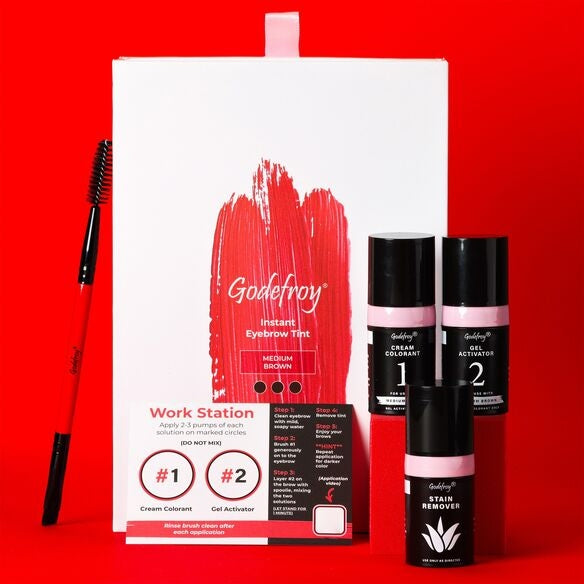 Instant eyebrow tint kit products