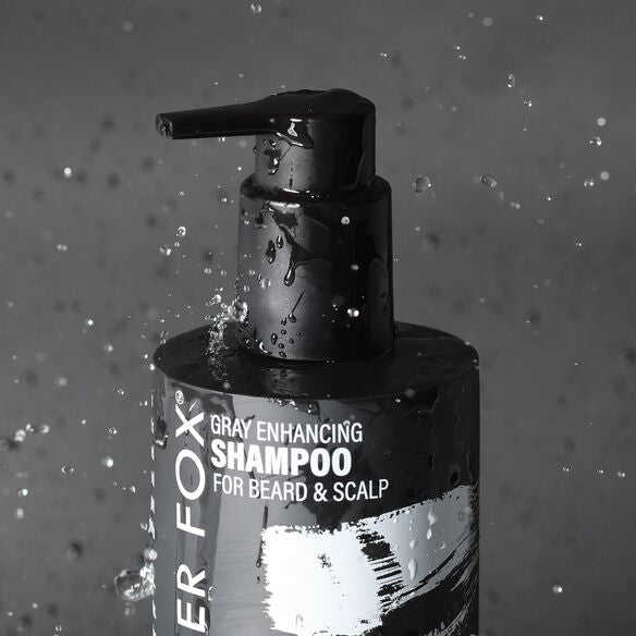 Silver Fox gray enhancing beard and scalp shampoo product