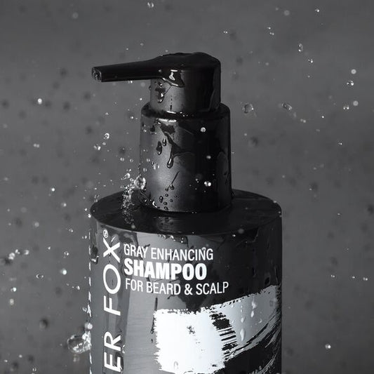 Silver Fox gray enhancing beard and scalp shampoo product