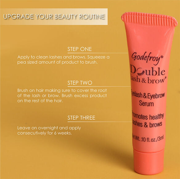 steps to use double lash and brow serum