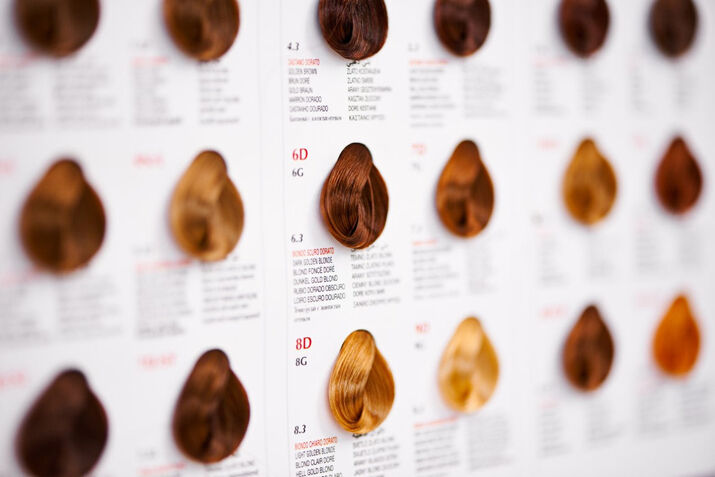 Various shades of hair color