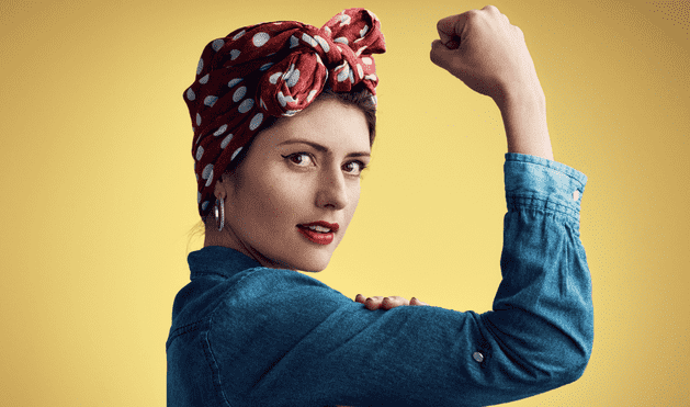 Rosie the riveter lookalike