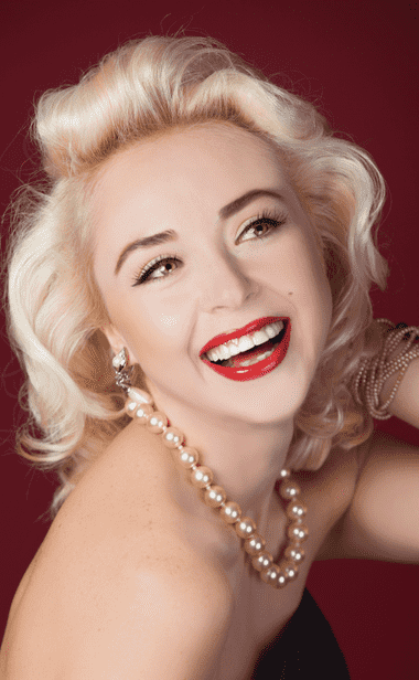 Marilyn Monroe lookalike smiling