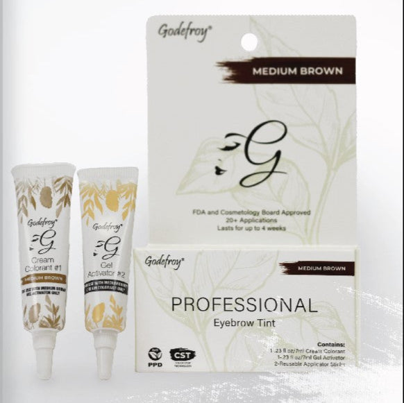 godefroy professional eyebrow tint shade medium brown