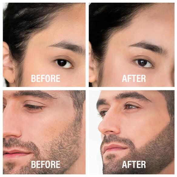 male before and after hair tint