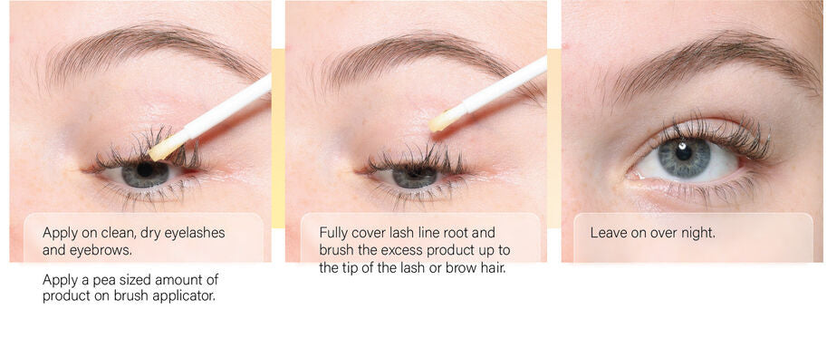 girl showing how to apply double lash