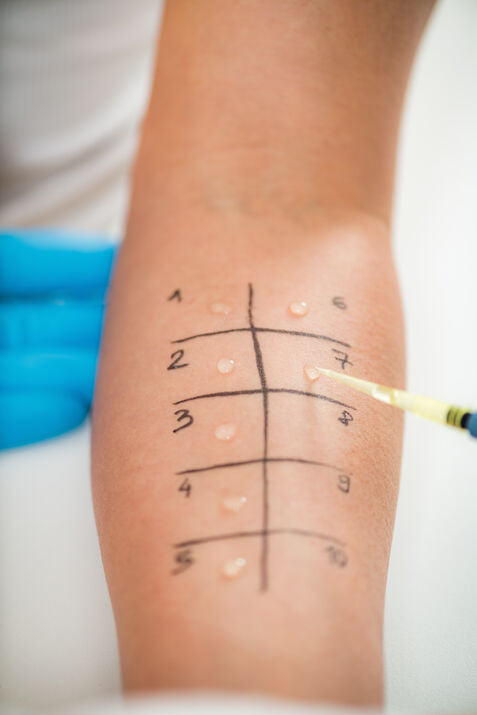 Forearm pitch skincare patch tests