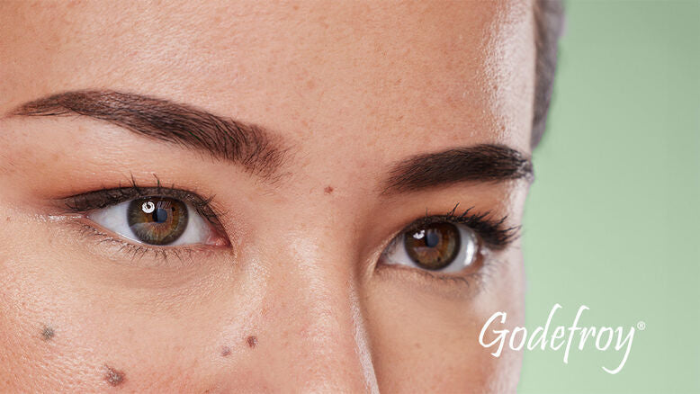 Woman with eyebrow tint on her brows
