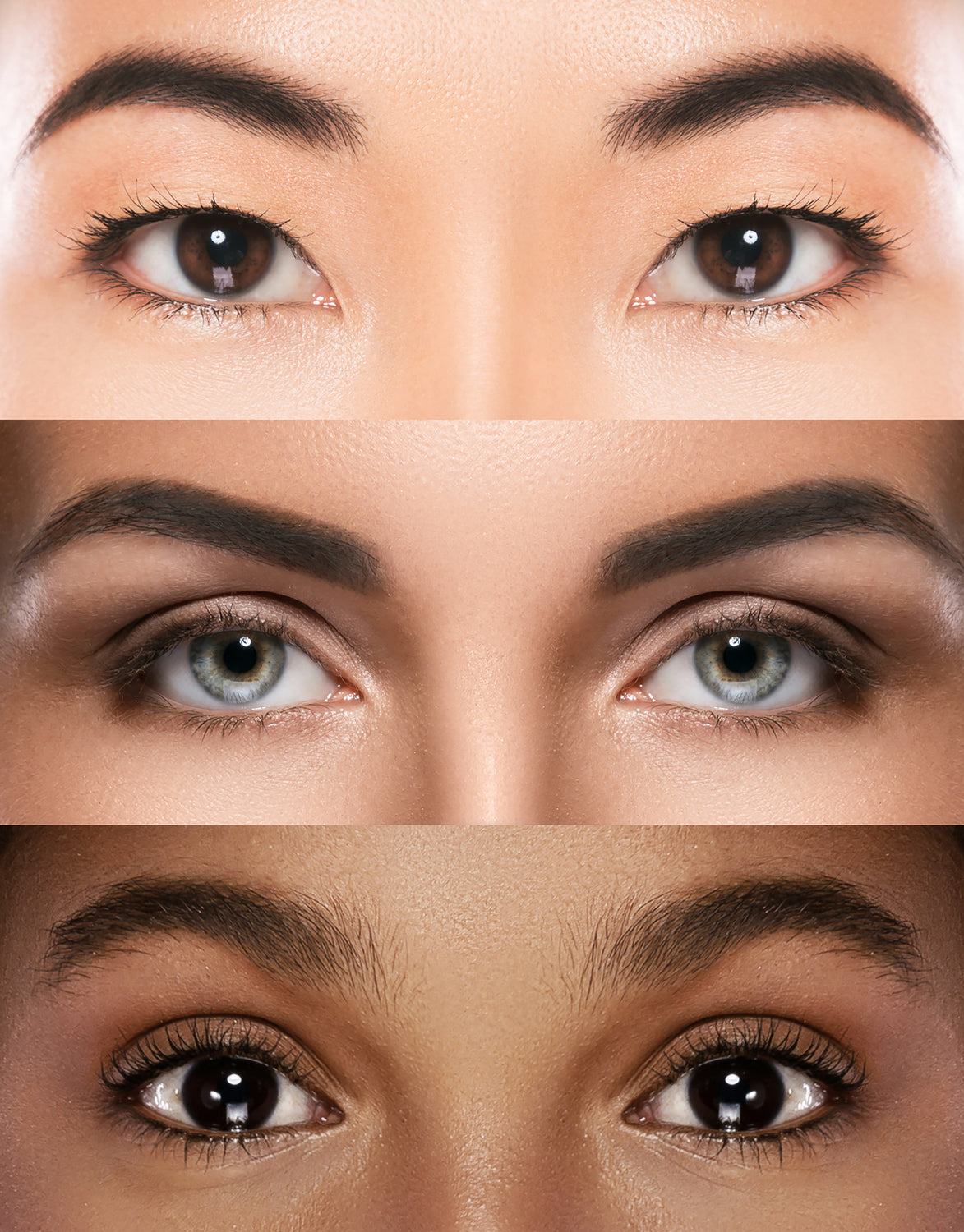 Three different set of eyes
