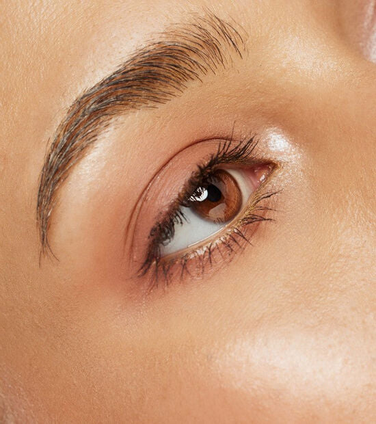 microblading eye and model woman eyecare