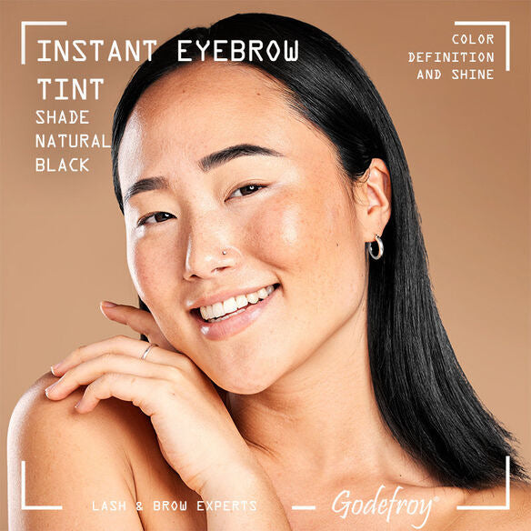 After natural black eyebrow tint