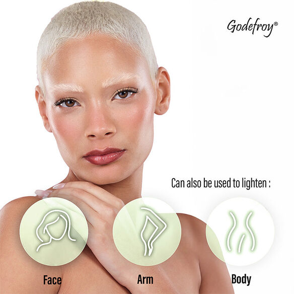 woman with eyebrow lightening bleached eyebrows
