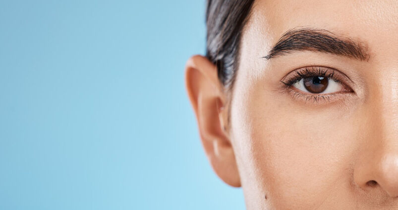 woman with tinted eyebrow