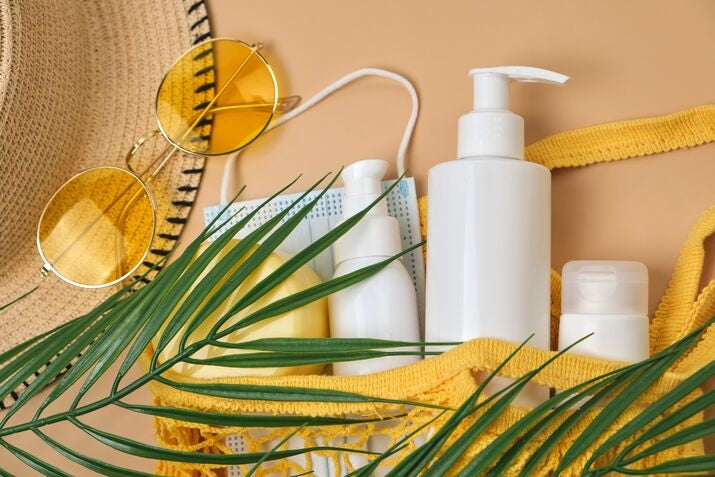 sun-protection-object-bag-straw-beach-hat-sunglass