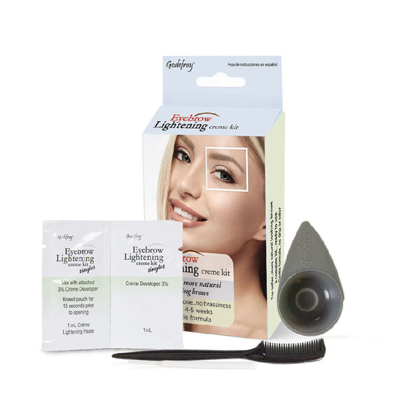 Eyebrow lightening kit and tools