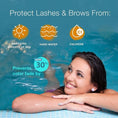 Load image into Gallery viewer, woman in pool with tinted brows and lashes