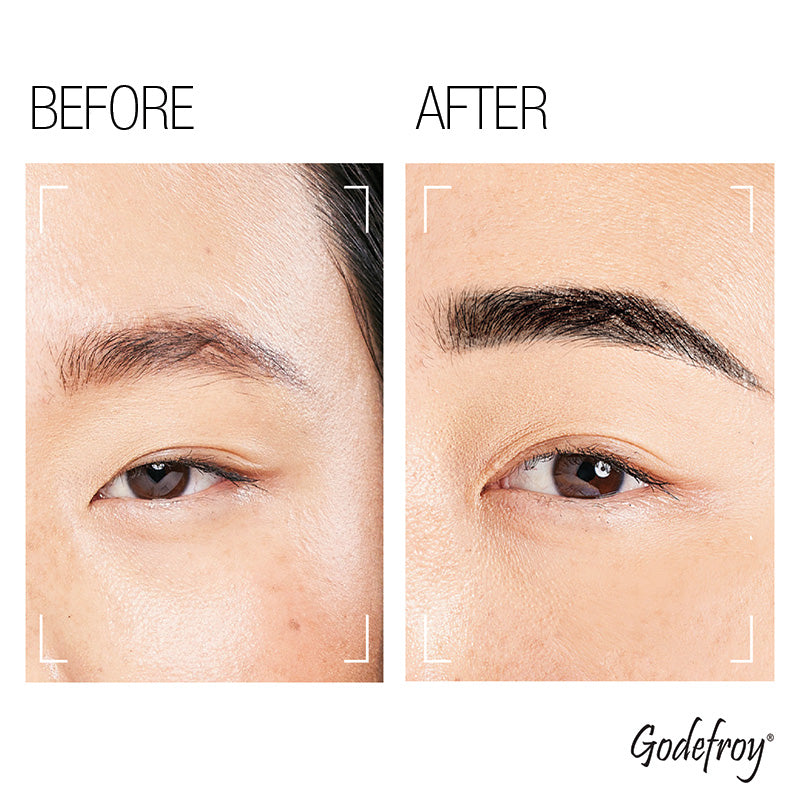before and after instant eyebrow tint