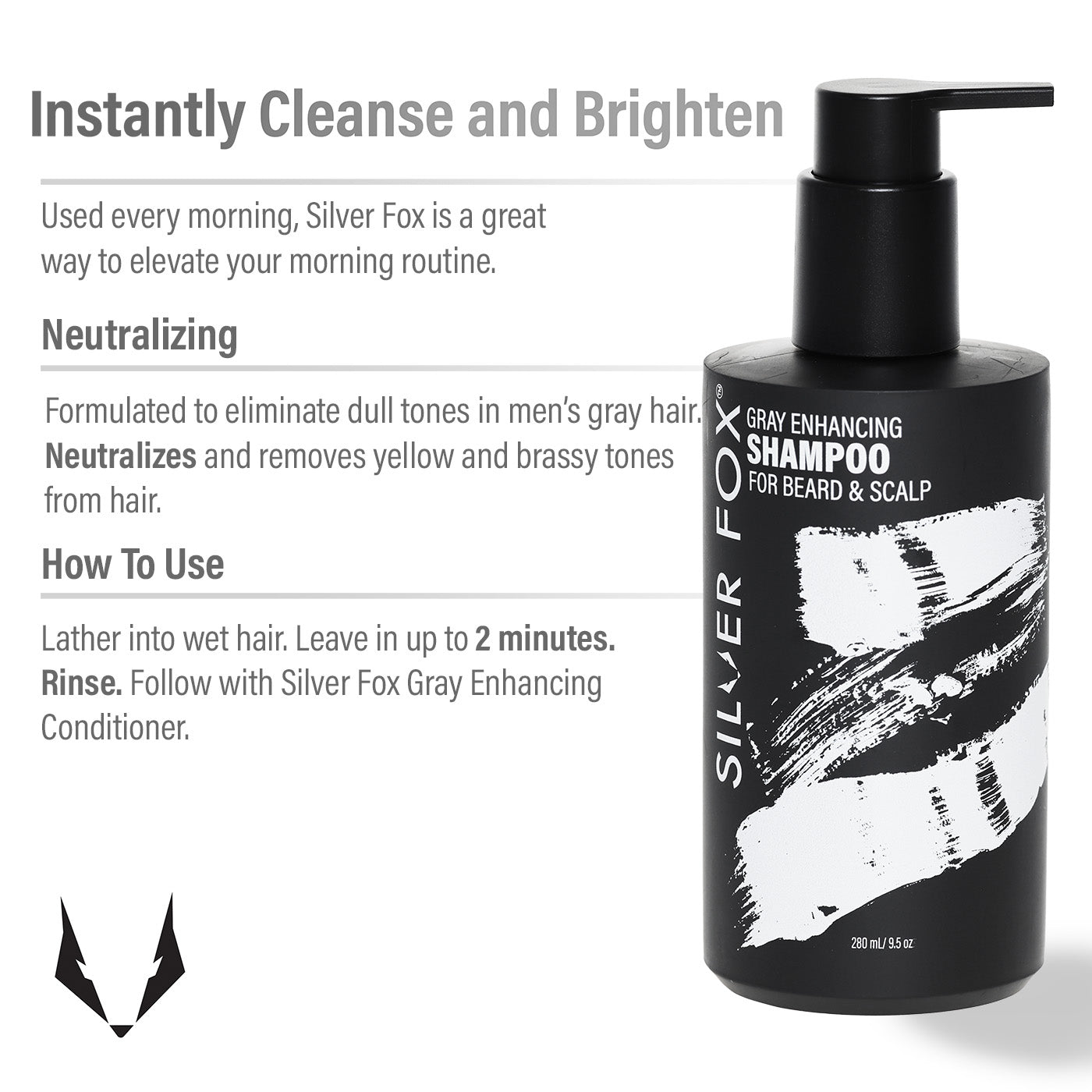 Silver Fox Beard and Scalp Shampoo for Gray Hair