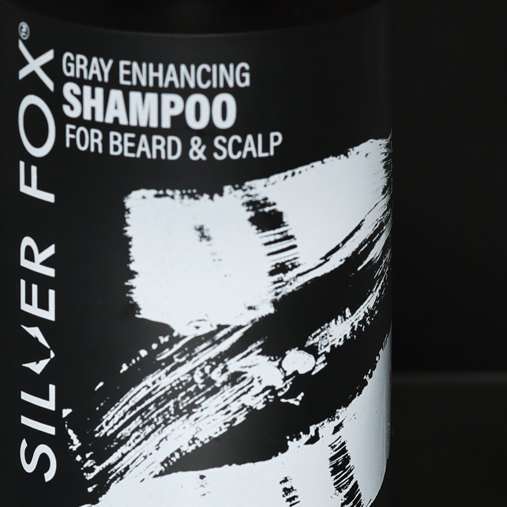 Close up of Silver Fox shampoo