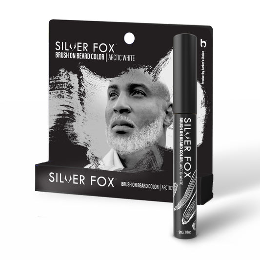 silver fox white brush on beard color 