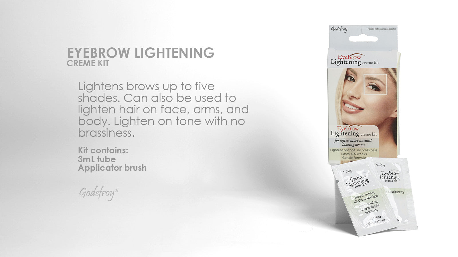 eyebrow lightening creme kit product information