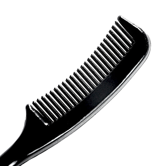 close up of black comb