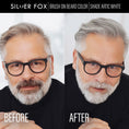 Load image into Gallery viewer, before and after silver fox brush on beard color 

