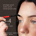 Load image into Gallery viewer, Close-up of woman's eyes and eyebrows applying eyebrow tint with text
