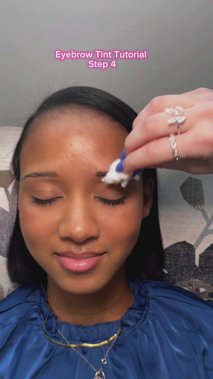 Video of final results after instant eyebrow tint kit.
